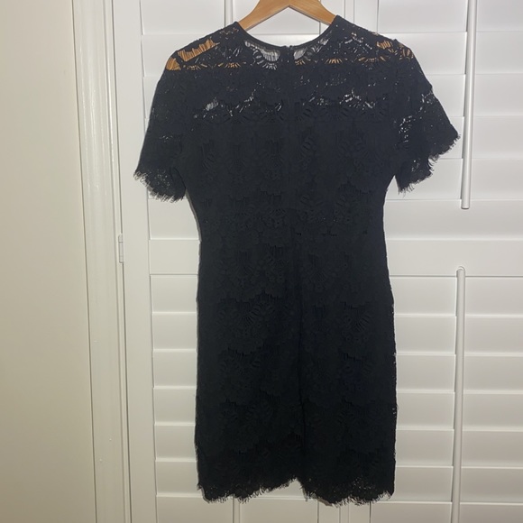 Minkpink Womens Black Lace Peek-A-Boo Waist Semi-Lined Dress Size Small - Picture 1 of 6